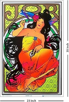 Amazon.com: Scorpio Posters JOB Vintage Ad - Flocked - Blacklight